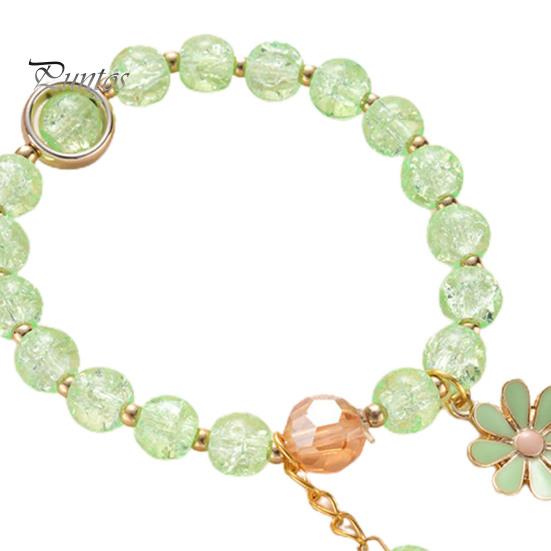 Студенческий браслет с подсолнухом и бисером, сладкий корейский стиль, универсальный браслет, подарок для девочек