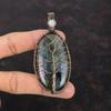 Tree Of Life Mystic Fire Labradorite Gemstone Pendant Copper Wire Wrapped Jewelry Rainbow Moonstone Pendant Handmade Copper Pendant For Gift