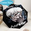 Custom Name Umbrella Powerful Anime Jujutsu Umbrella 8-Frame for Travel, Camping, Casual Lightweight Portable, Essential for Family Gifts
