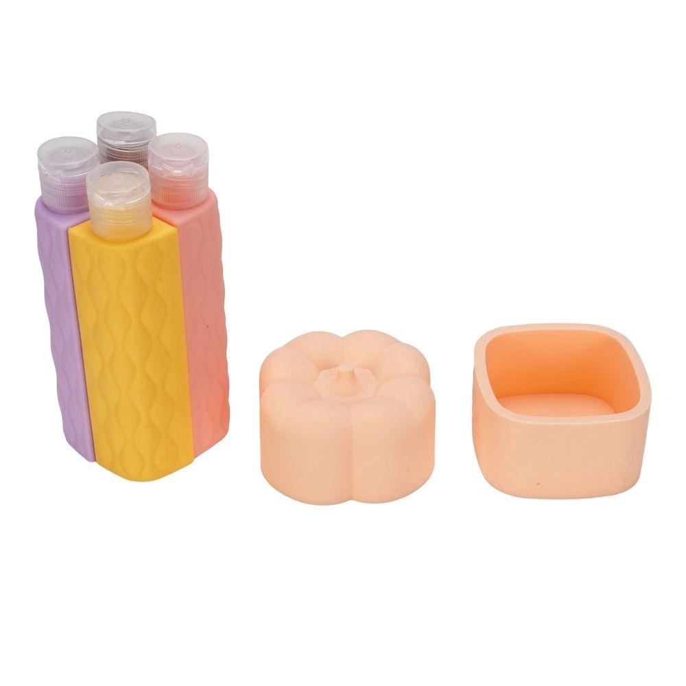 Refillable Travel Container Silicone Squeeze Bottle Cute Travel Bottle for Toiletries Body Wash