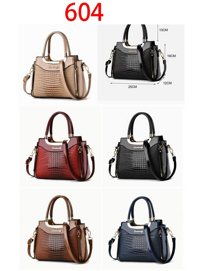 Taizhou Women's Shiny Crocodile Pattern Leather Handbag - Versatile and Textured Design