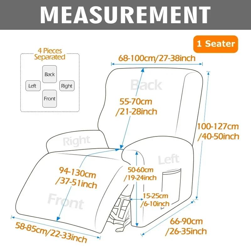 Чехол на кресло-реклайнер Эластичный чехол для откидного кресла Защитный чехол для мебели для откидного кресла Чехол для дивана Чехол для ленивого мальчика