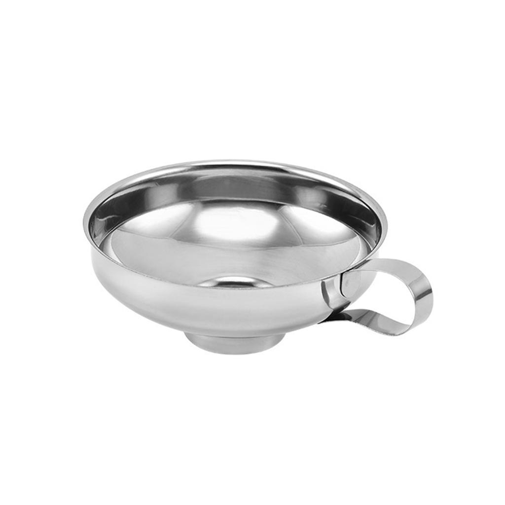 Воронка из нержавеющей стали с широким горлом и ручкой, пищевая металлическая воронка для джемов, консервные воронки, фильтры для банок, кухонный гаджет