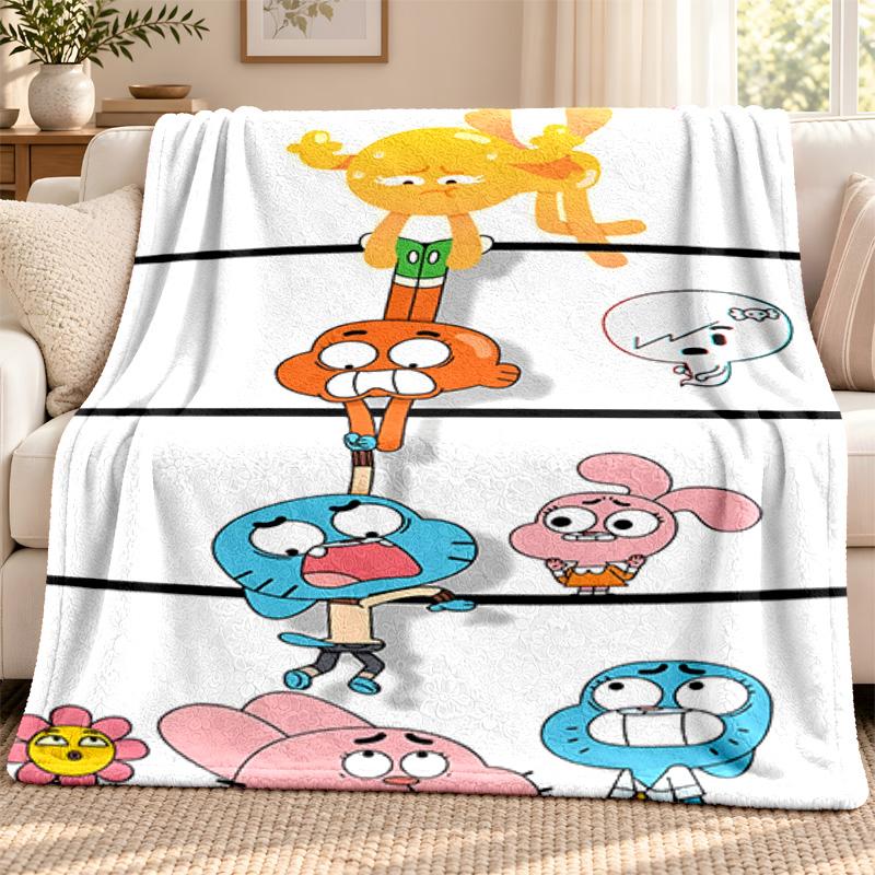 Gumball blanket Flannel Blanket Soft Cozy Plush Throw for Sofa Bed Lightweight Home Decoration Outdoor camping