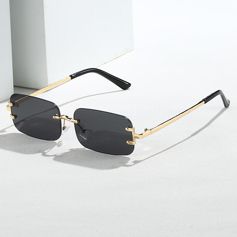 Ретро Безободковые Солнцезащитные Очки Женские Модные Брендовые Солнцезащитные Очки Мужские Винтажные Роскошные Солнцезащитные Очки для Вождения На Открытом Воздухе Женские UV400