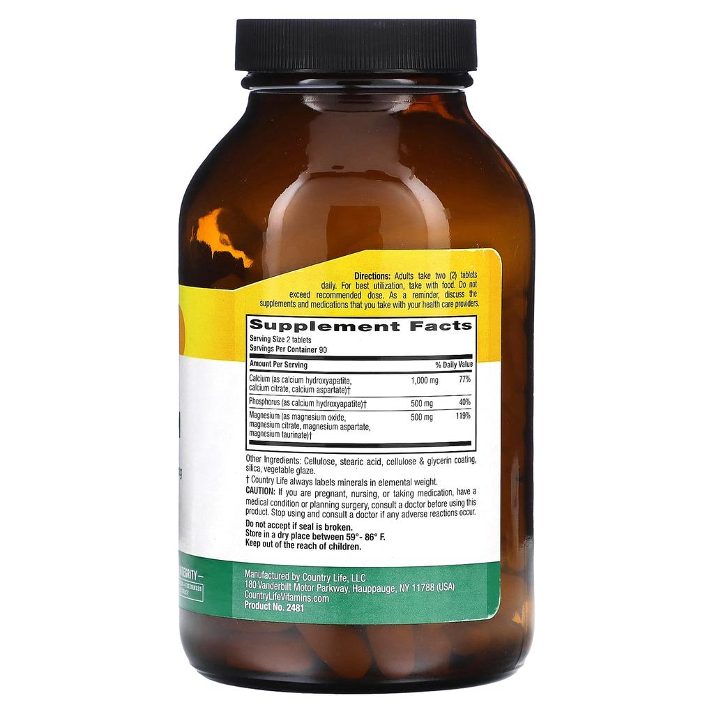 Target-Mins, Calcium-Magnesium Complex, 1,000Mg, 180 Tablets (500Mg Per Tablet)