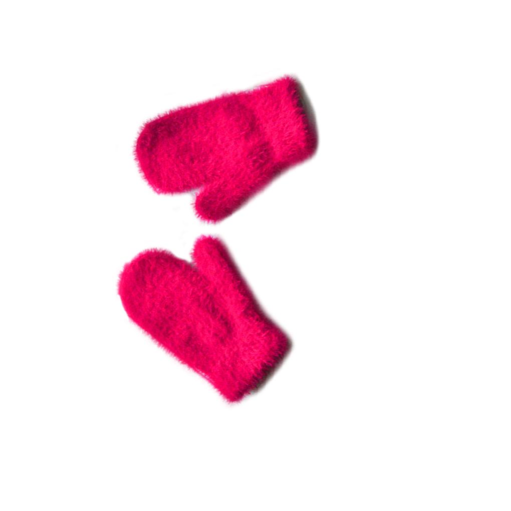 1 Pair Kids Mittens Comfortable Keeping-warm Mitten Thickened Children Clothes Accessory with ple Color for Outdoor Wearing