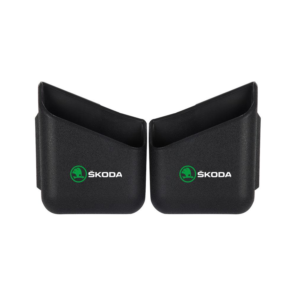 tgcyx7 Car Interior Side Door Storage Box Stowing Tidying Hanging Holder For Skoda Rapid Octavia A5 S Kodiaq Fabia A7 VII Kamiq Karoq