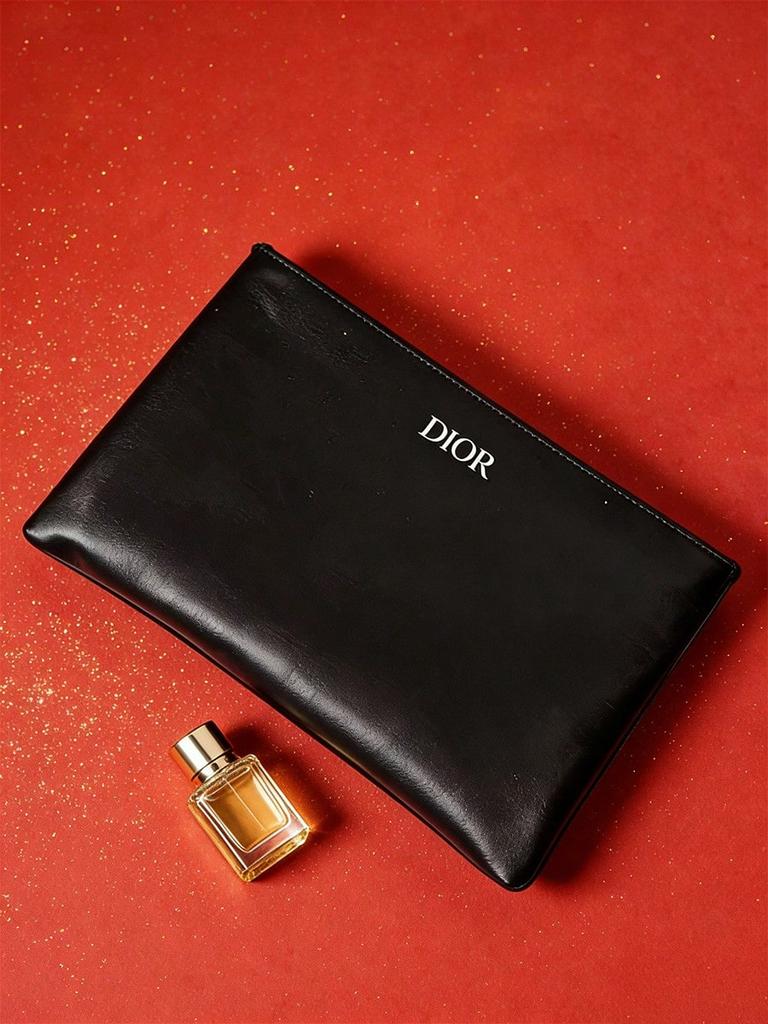 Dior Черная Кожаная Косметичка