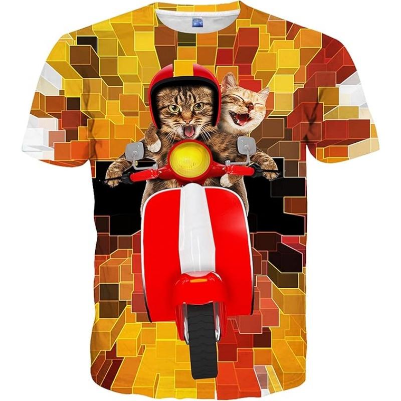 Повседневный дизайн 3D-печать Короткий рукав Мужские футболки Футболки Лето 3D Цифровая печать Мужская одежда Носить Мода