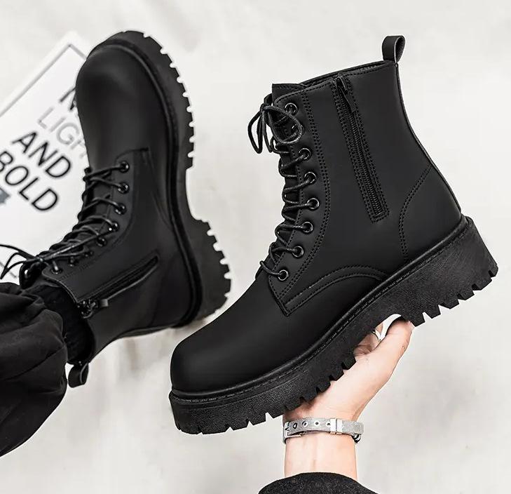 Ботинки Martin мужские весенние высокие ботинки ретро британский стиль для отдыха локомотив кожаные ботинки для отдыха на открытом воздухе водонепроницаемые и нескользящие ботинки из ревеня