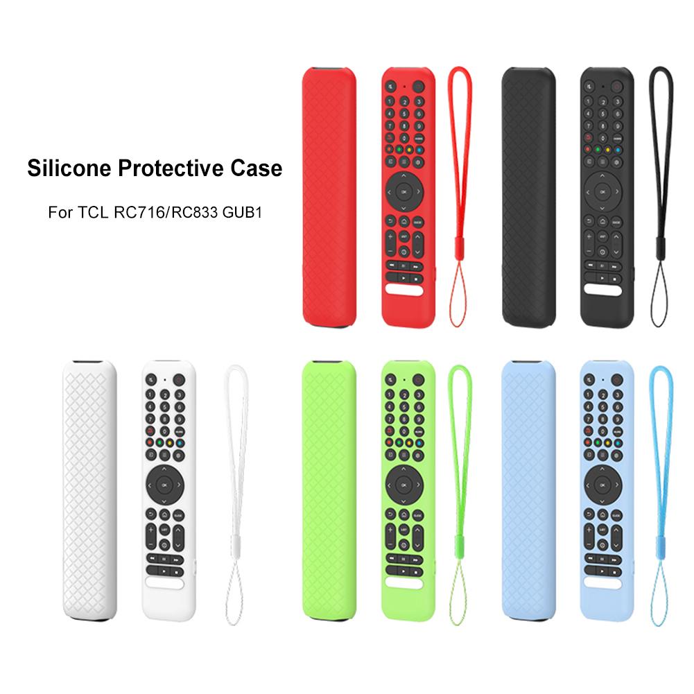 Silicone Remote Case for TCL RC716/RC833 GUB1 Remote Protective Case Anti-Slip Remote Cover Shockproof Silicone Sleeve Anti-Drop