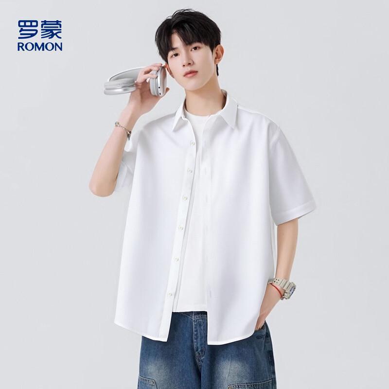 Romon Men's Short-Sleeve Business Commuter Shirt
