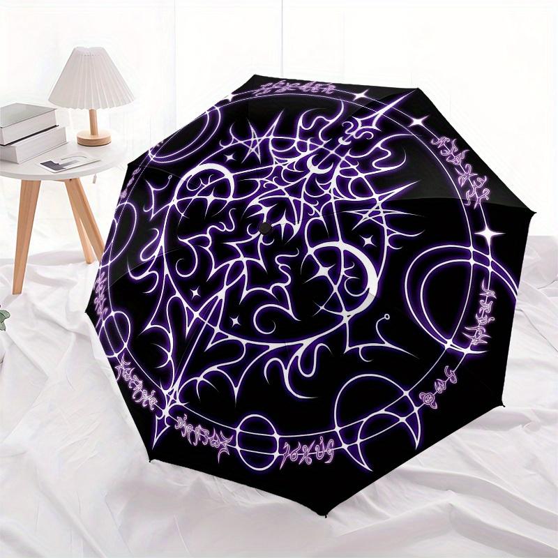 1pc Ethereal Symbols of Cosmic Balance Umbrella with Plastic Handle,Suitable for All Seasons Home Travel Outdoor UmbrellaM1231