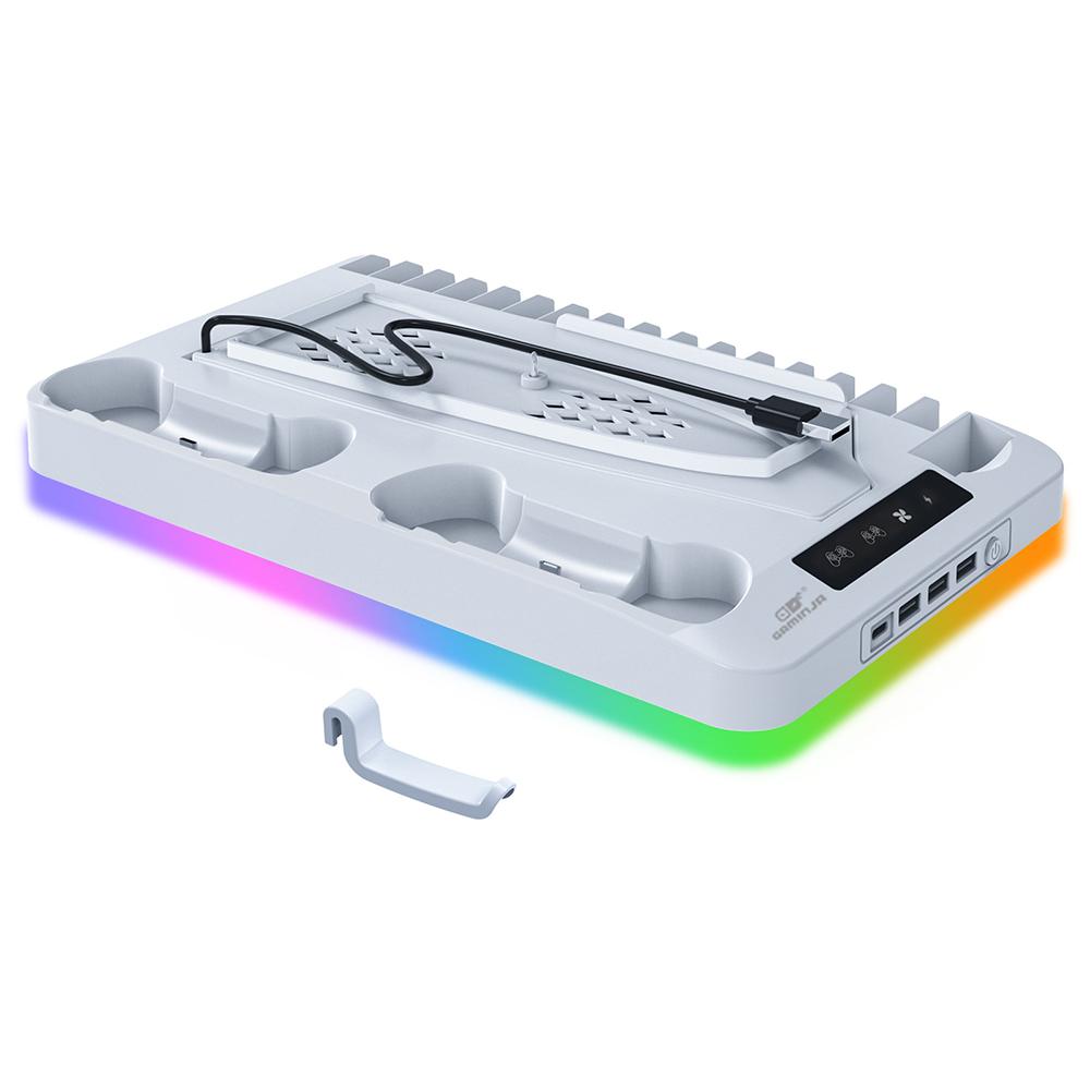 GAMINJA P58 для Sony PS5 Slim/Playstation 5 игровая консоль охлаждающая подставка геймпад зарядная док-станция держатель наушников