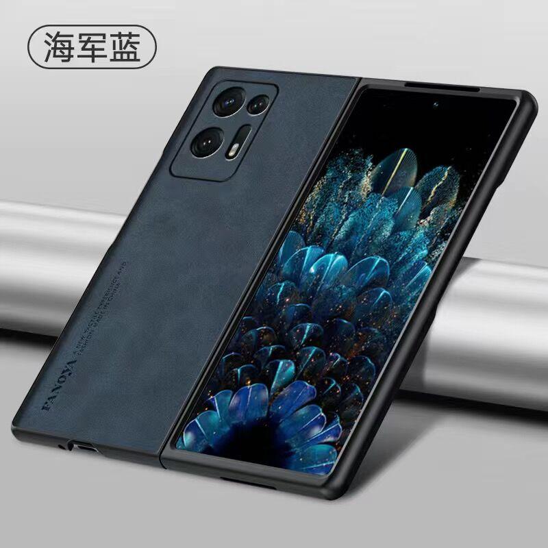 Роскошный кожаный чехол для OPPO Find N2 Чехол Мягкая силиконовая защита Чехол для телефона для Find N 2 5G Capa Funda Coque Стильный бампер
