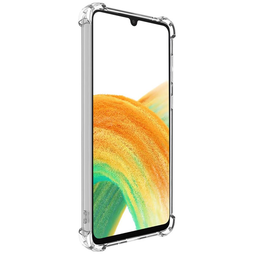 IMAK UX-4 Series for Samsung Galaxy A33 5G Case Straight Frame Four Corner Shockproof Clear TPU Cover