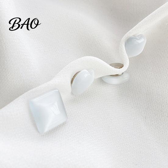 Cardigan Closure Accessory Cat's Eye Stone Magnetic Button, No Sew Safety Button Pin for Decorative Brooch Scarf Shirts Sweater, Round Square