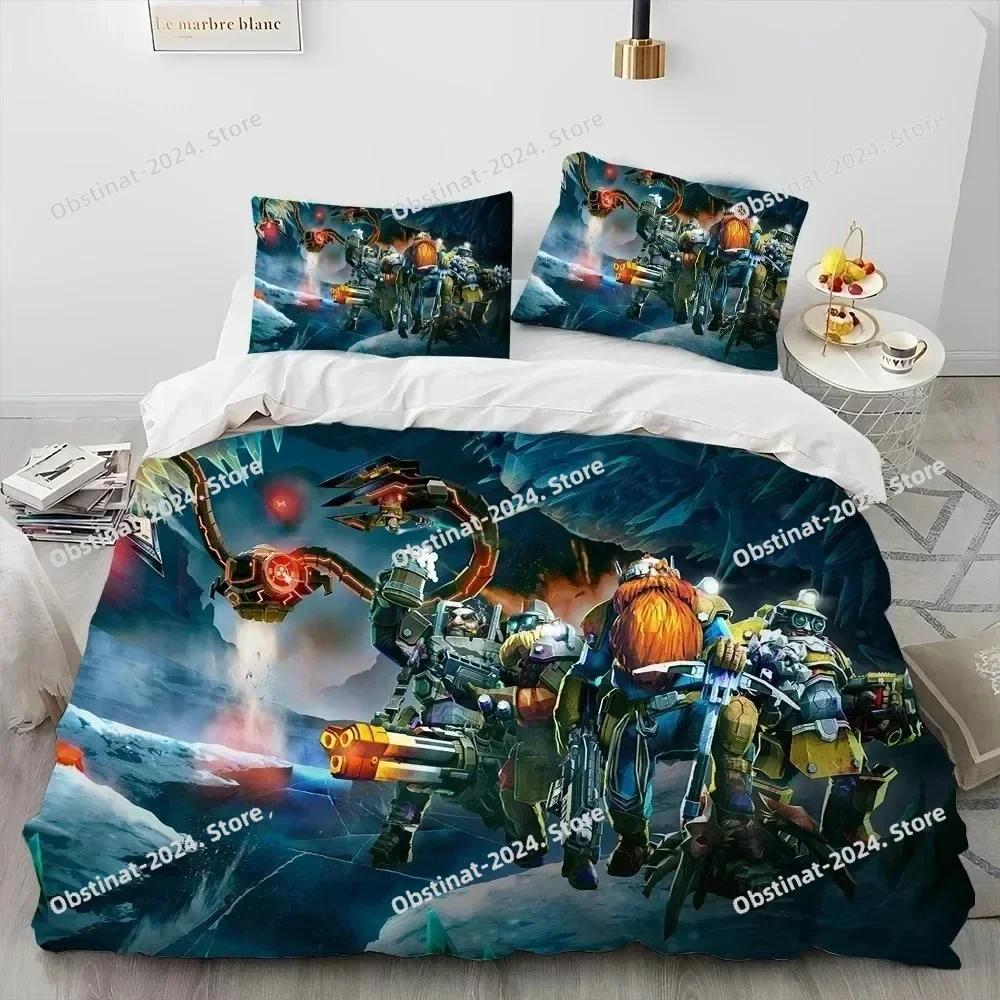 3D Постельное белье Deep Rock Galactic Game DRG Печатное односпальное Одеяло Покрывало Пододеяльник Наволочка 3 предмета Наборы Детский Взрослый Размер