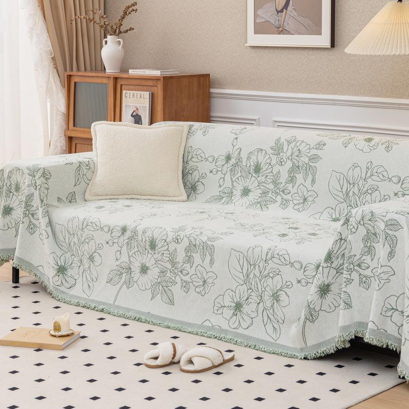 Жаккардовое синельное диванное полотенце Four Seasons, универсальное цельное полностью покрытое ткань для дивана, нескользящее пылезащитное одеяло, простые Ins