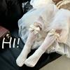 Summer New Style Children's Socks Baby Card Silk Mesh Tube Socks White Bow Princess Style Dance Socks