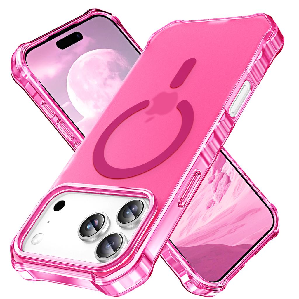 For iPhone 17 Pro Case Compatible with MagSafe Small Wavy Edge PC+TPU Phone Cover