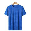 Dm Large Size Silk Summer Short Sleeved T-shirt for Men's Breathable Sports Running Quick Drying Shirt for Men's Clothing