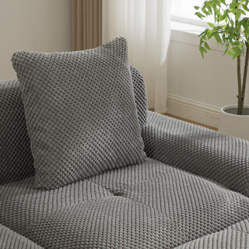 Modular Compression Sofa, Chenille Fabric, 30D High-Elasticity Foam. Easy to Move, Non-Slip Base, Ideal for Living Room and Other Rooms.GRAY