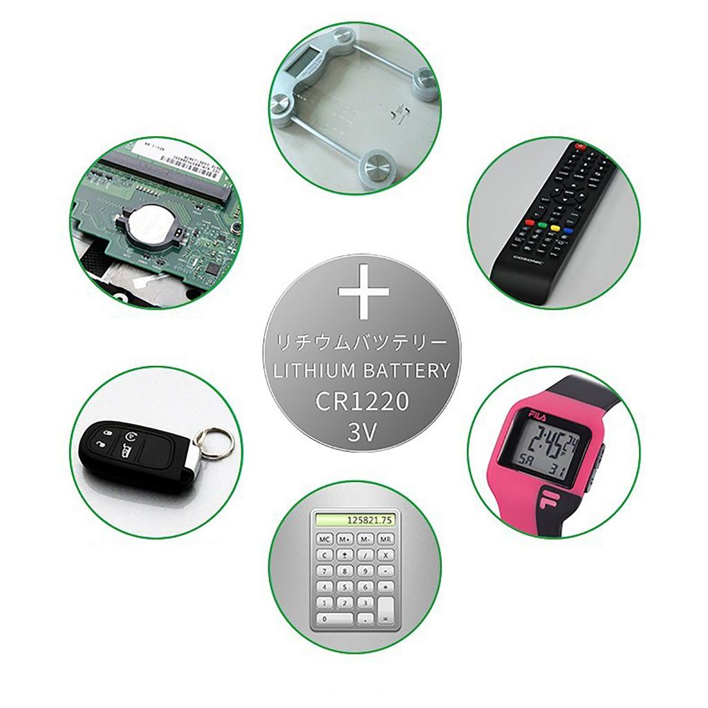 1 лист(6шт) CR1220 Батарейка-таблетка 3 В для автомобильных пультов дистанционного управления часами и весами