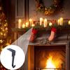 1/5Pcs Christmas Fireplace Hook Easy Installation Lightweight Metal Stocking Hangers DIY Holiday Decoration