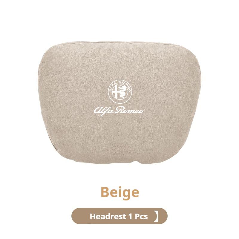 Car Suede Headrest Neck Support Alfa Romeo Giulia Tonale Stelvio Giulietta Mito Milano 147 156 159 166 Seat Waist Cushion Pillow