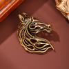 Year of the Horse brooch high-end sense light luxury niche high-end pin zodiac horse brooch jewelry men's blazer accessories