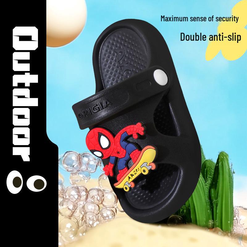Детские клоги из ЭВА, лето 2025: Нескользящие толстоподошвенные сандалии для мальчиков