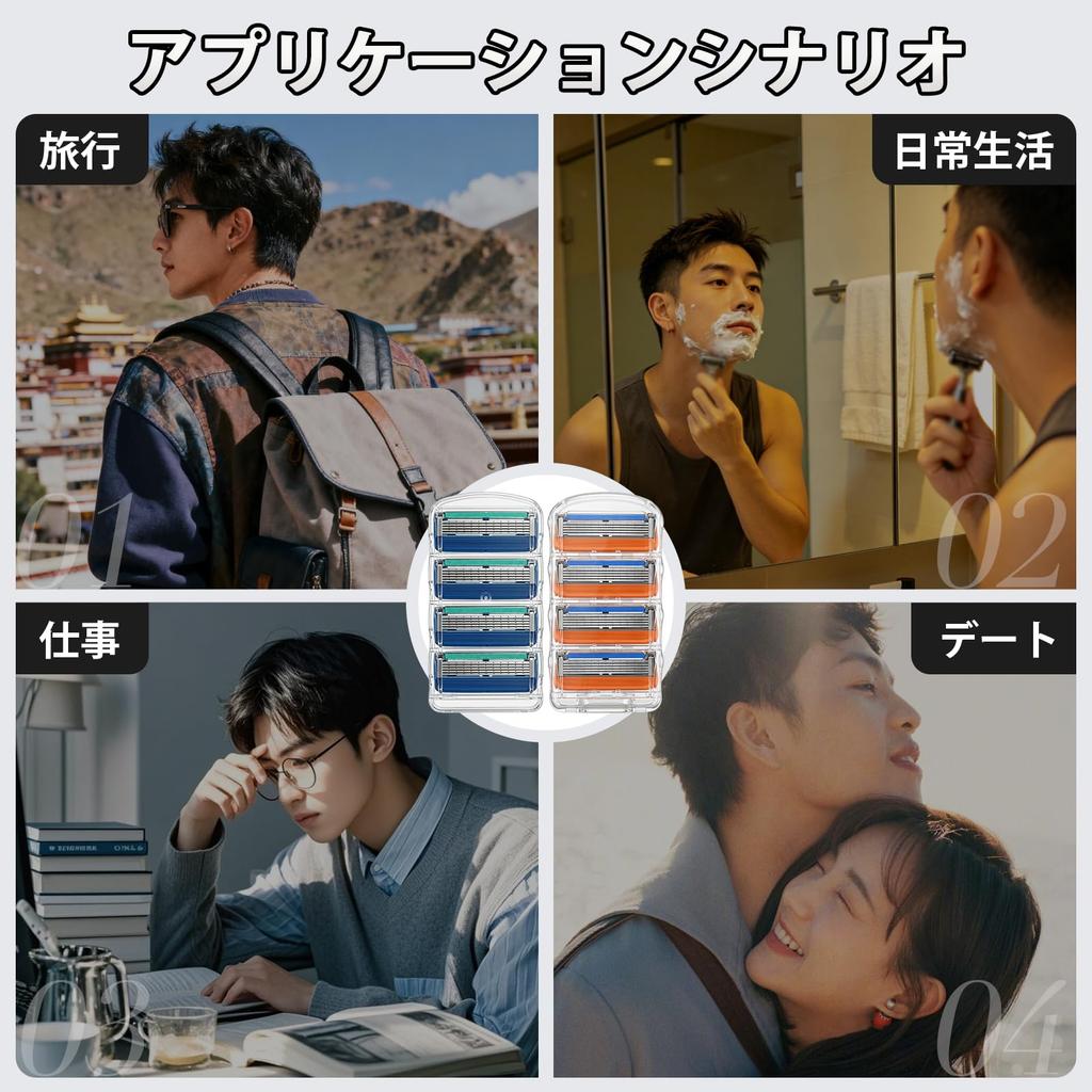 Совместимый с Gillette Сменное лезвие для бритья Ручное Электрическое Бритье Высокая Точность Нежное к Сменным Лезвиям Лезвия, Картридж с 5 Лезвиями, и Использование, Мужское