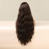 Long Water Wave Synthetic Wigs with Bangs Natural Black Dark Brown Cosplay Hair Wigs for Women Afro Heat Resistant