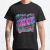 Men Fashion Casual Short Sleeves ZADDY Neon Glow Black Tees Oversized T-shirts