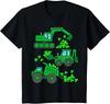 Kids Construction Vehicle St Patricks Day Shirt Digger Truck Boys T-Shirt