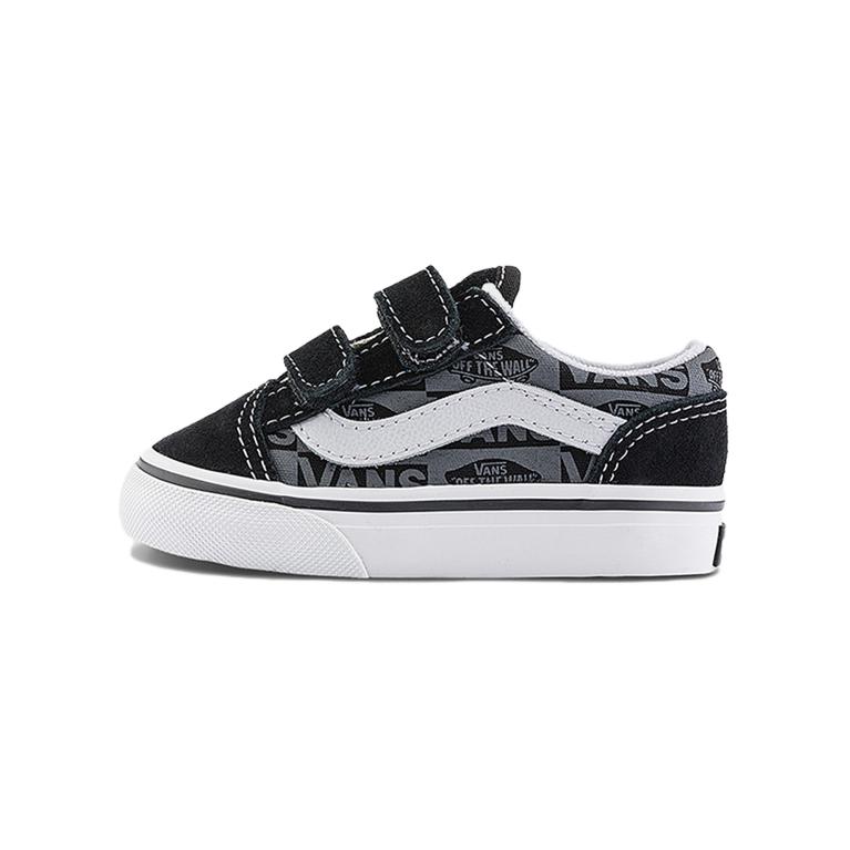 Vans Durable Balance Low Top Walking Shoes Baby Shoes Black Gray White VN0009RCN42