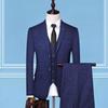 New Men's Slim Fit Korean Style Spring Casual Three-Piece Suit Blazer