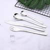Mirror Stainless Steel Silver Cutlery Dinnerware Set Western Knives Fork Coffee Tea Spoons Flatware Kitchen Tableware