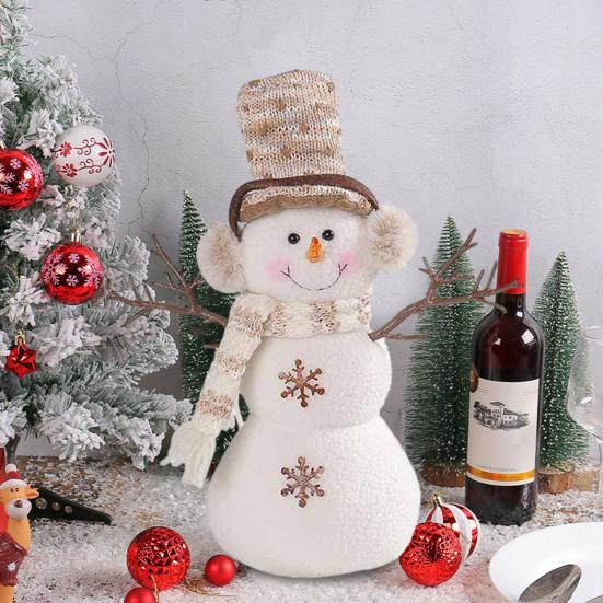 Рождественский орнамент в виде снеговика, очень мягкий, износостойкий, очаровательный внешний вид, игрушка для рождественской вечеринки, украшение для рабочего стола
