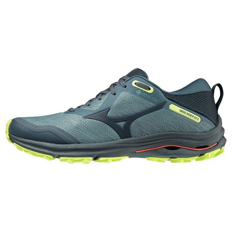 Mizuno Wave Rider Gtx Удобные Прочные Кроссовки с Низким Верхом для Бега Мужские кроссовки Темно-зеленые J1GC217924