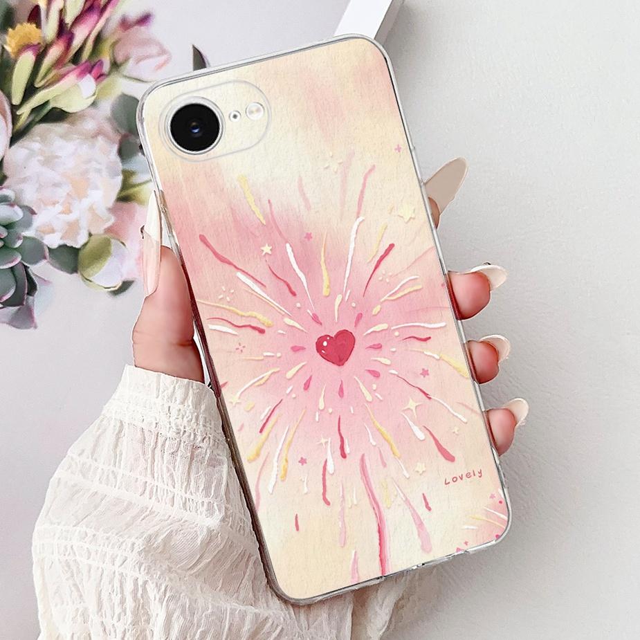 For Apple iPhone 16e Case Cute Cat Lion Painted Cover Soft Slim Phone Case For iPhone SE 4 SE4 2025 iPhone16e 5G Back Cover Bags