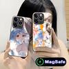 Б/у Чехол для телефона с аниме Пекора для iPhone 16 15 14 13 12 11 Pro Max Plus Mini MagSafe Стеклянный Цветной Защитный Смартфон Роскошный