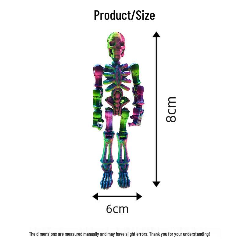 3D Articulated Skeleton Man: Poseable Stress Relief Toy & Decorative Craft Gift