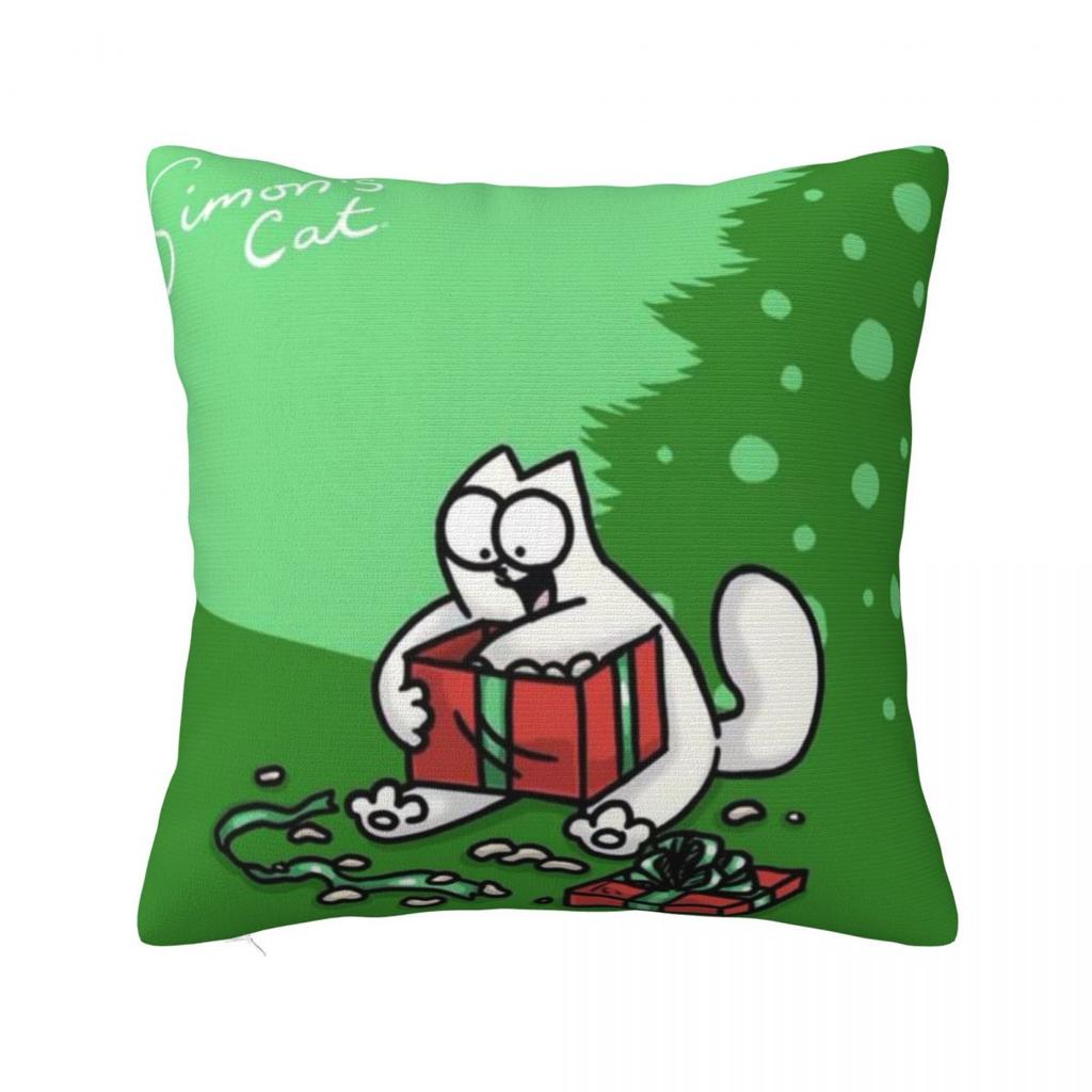 Trendy Living Room Simons Cartoon Cat Catsdecorations Pillowcase Merch Pillow Covers Square Multiple Sizes