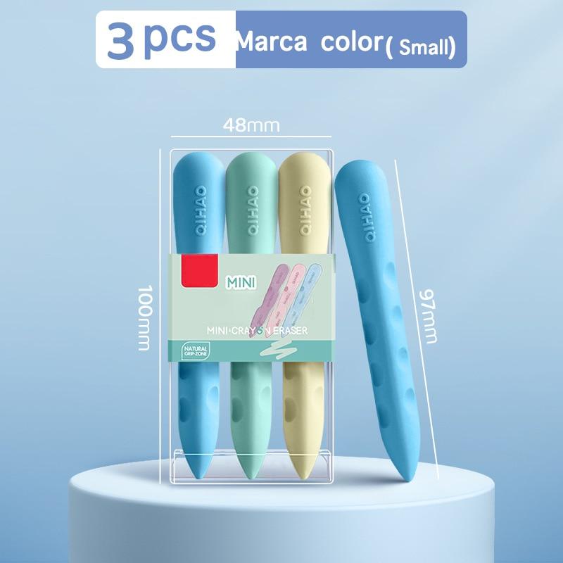 3 Pcs Super Large Hole Eraser Easy To Wipe for Primary School Students No Dross Children's Pen Like Creative Pencil Eraser