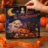 Holiday Gift Box Halloween Advent Calendar with 9 Mini Resin Figures, Day Spooky Countdown Desktop Decorations to Calendar, Surprise Collectible