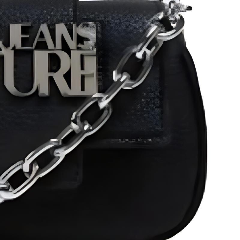 Versace Jeans Couture Сумка-тоут на плечо с цепочкой и логотипом, клапаном, женская, черная 75VA4BB2ZS413899