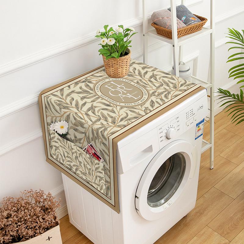 Листья Узоры Пылезащитный Чехол Стиральная Машина Пылезащитный Коврик Карманный Дизайн Красивый Холодильник Защитная Подкладка Бытовые Товары Для Дома